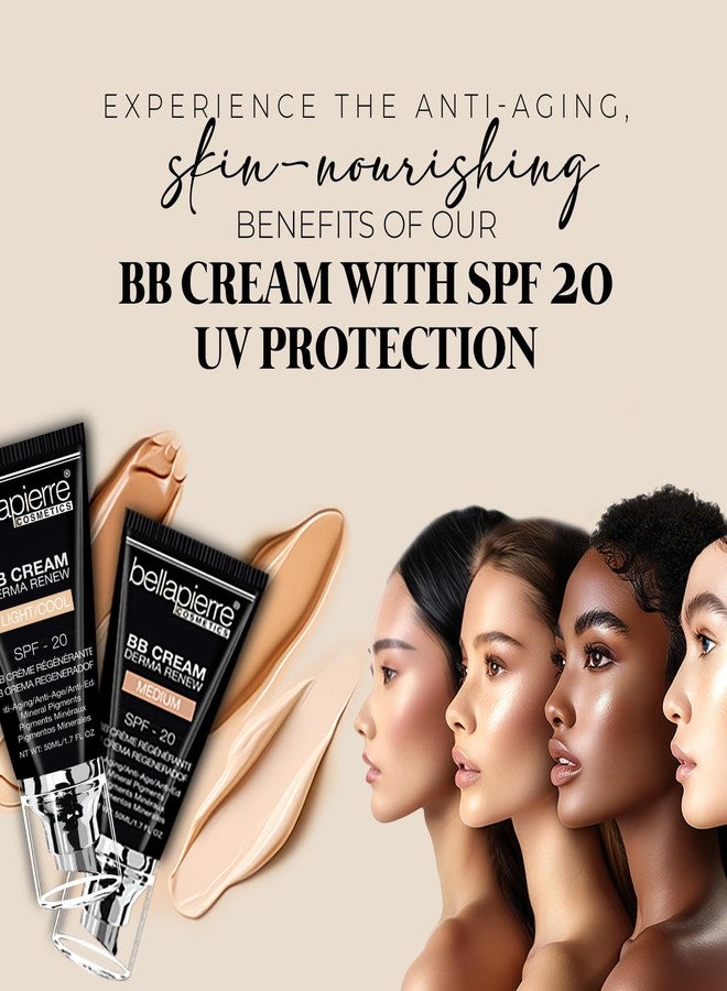 Bellapierre BB Cream SPF 20 – Mineral Sunscreen & Liquid Foundation, Lightweight Face Moisturizer with Buildable Coverage, Matte Finish, Non-Toxic, Paraben-Free, Cruelty-Free – 1.7 oz - Dark Cool - Image 2